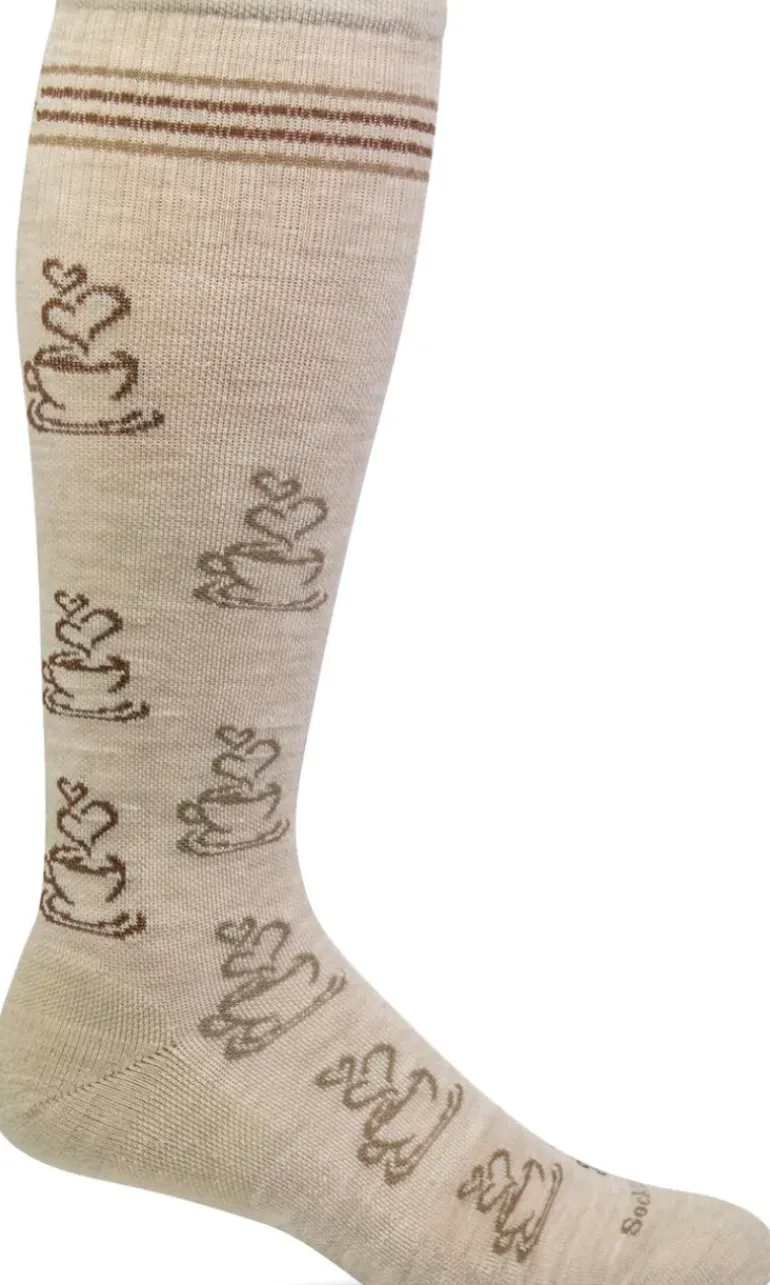 Caffeinated Knee-High Women - Barley Moderate Compression (15-20mmHg)