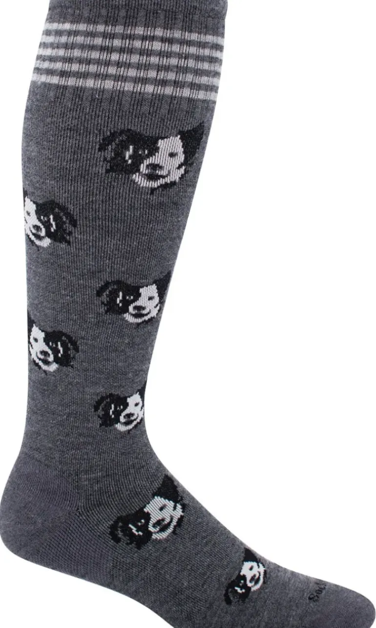 Canine Fancy Knee-High Women - Charcoal Moderate Compression (15-20mmHg)