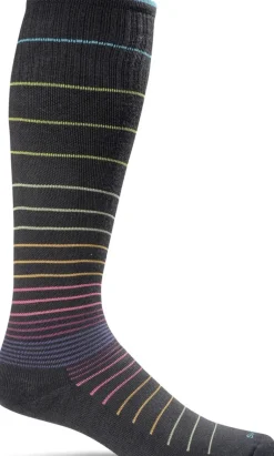 Circulator Knee-High Women - Black Stripe Moderate Compression (15-20mmHg)