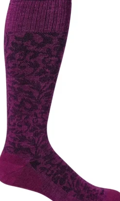 Damask Knee-High - Violet Moderate Compression (15-20mmHg)