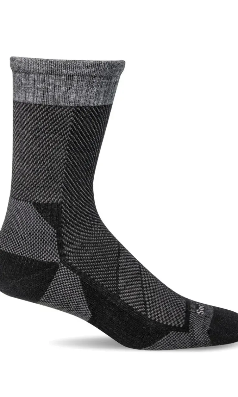 Elevate Men Crew - Black Moderate Compression (15-20 mmHg)