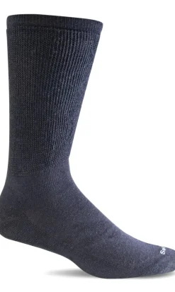 Extra Easy Crew Men - Black Relaxed Fit (Diabetic)