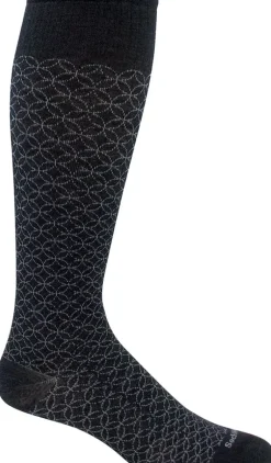 Featherweight Fancy Knee-High Women - Black II Moderate Compression (15-20mmHg)