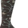 Field Flower Knee-High - Charcoal Moderate Compression (15-20mmHg)