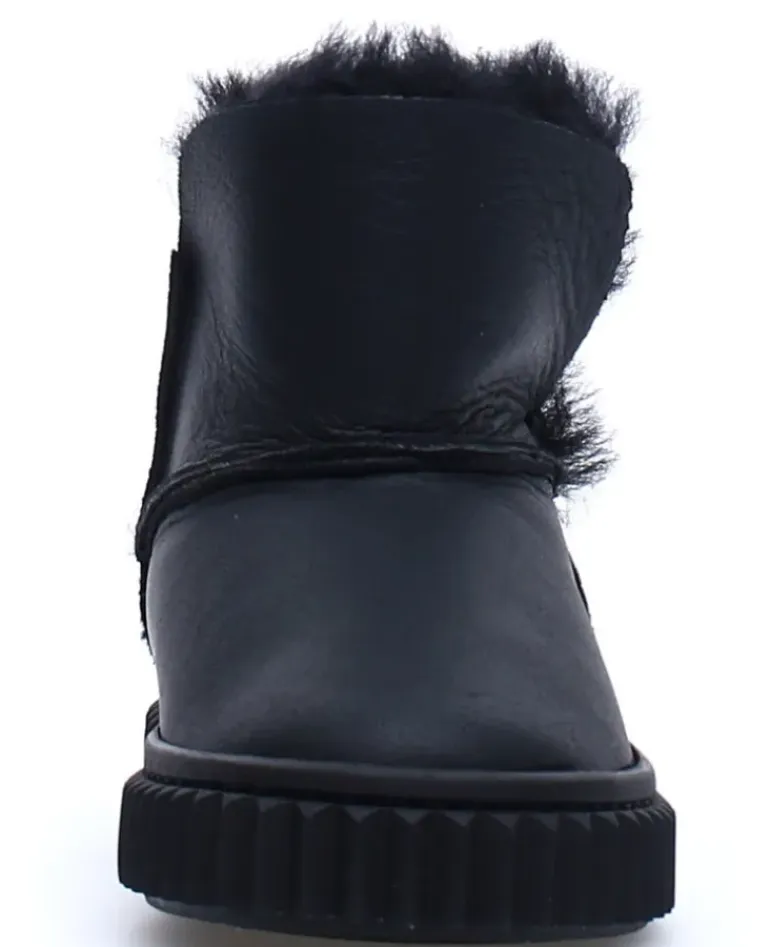 Greta - Black Shearling