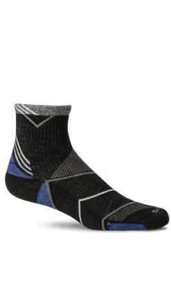 Incline Quarter Men - Black Moderate Compression (15-20mmHg)