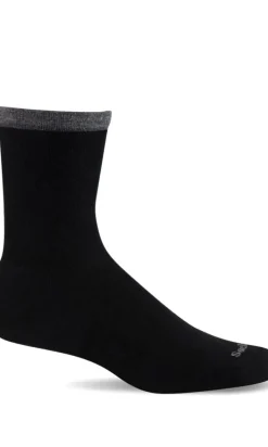 Plantar Cush Basic Crew Women - Black Plantar Relief