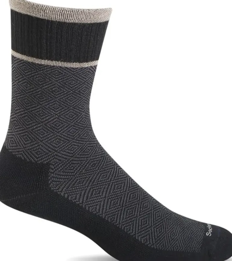 Plantar Cush Men Crew - Black Plantar Relief