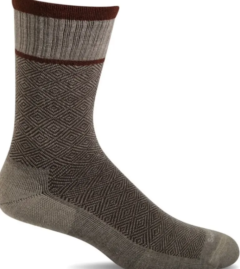 Plantar Cush Men Crew - Khaki Plantar Relief