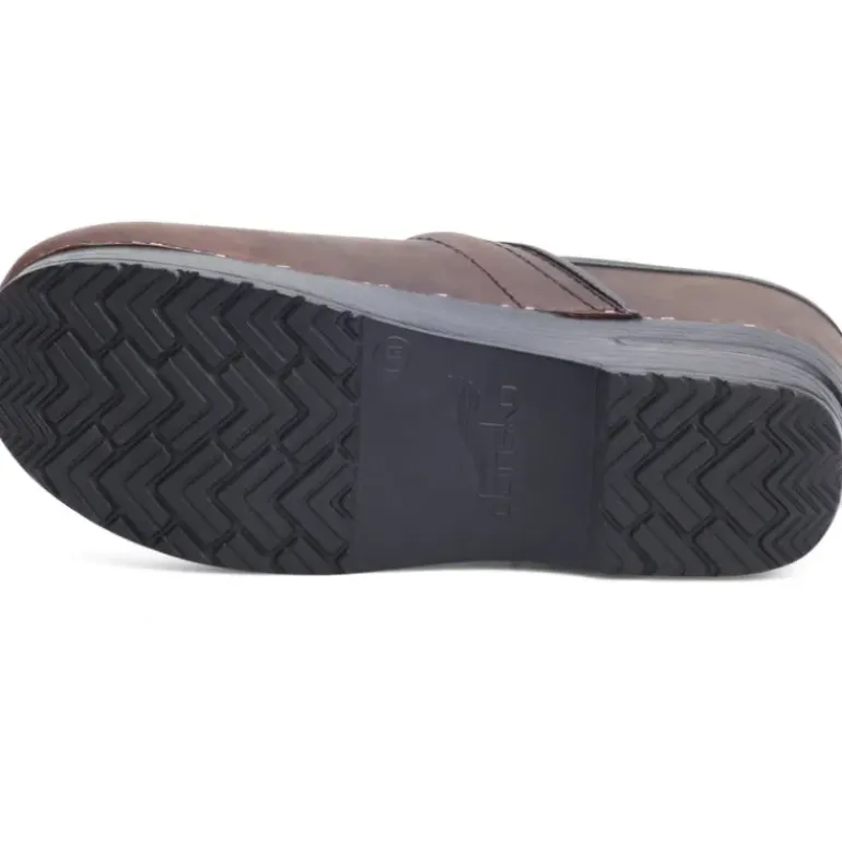 Wide Pro Clog - Antique Brown Oiled Leather