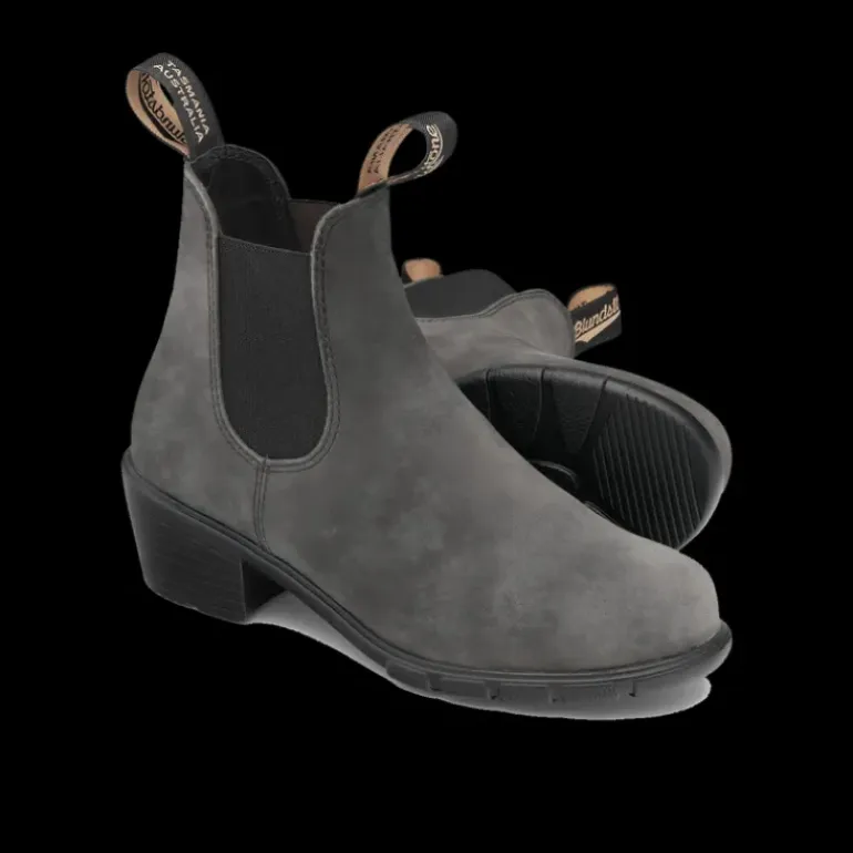 2064 Women Heel - Rustic Black Leather